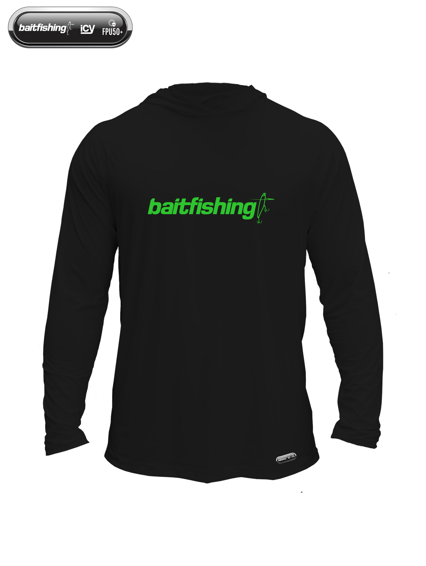 Camiseta Baitfishing ICY Hoodie Geo Verde