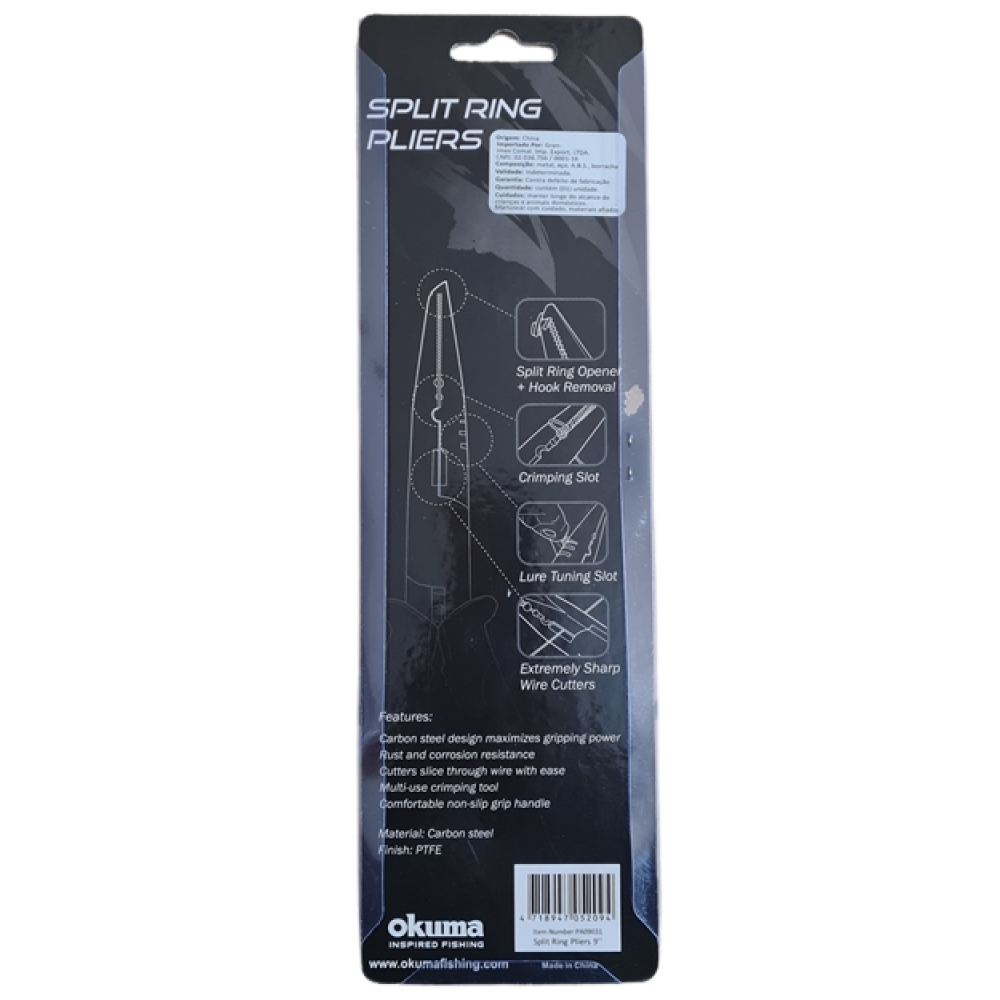 Alicate Okuma Split Ring Pliers 9"