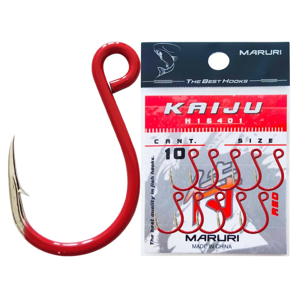 Anzol in-line Kaiju H16401 red C/ 10 Und