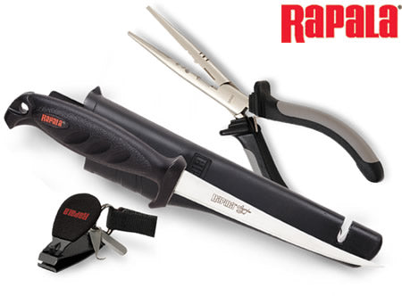 Kit Combo Rapala - Alicate de Bico, Cortador de Linha e Faca