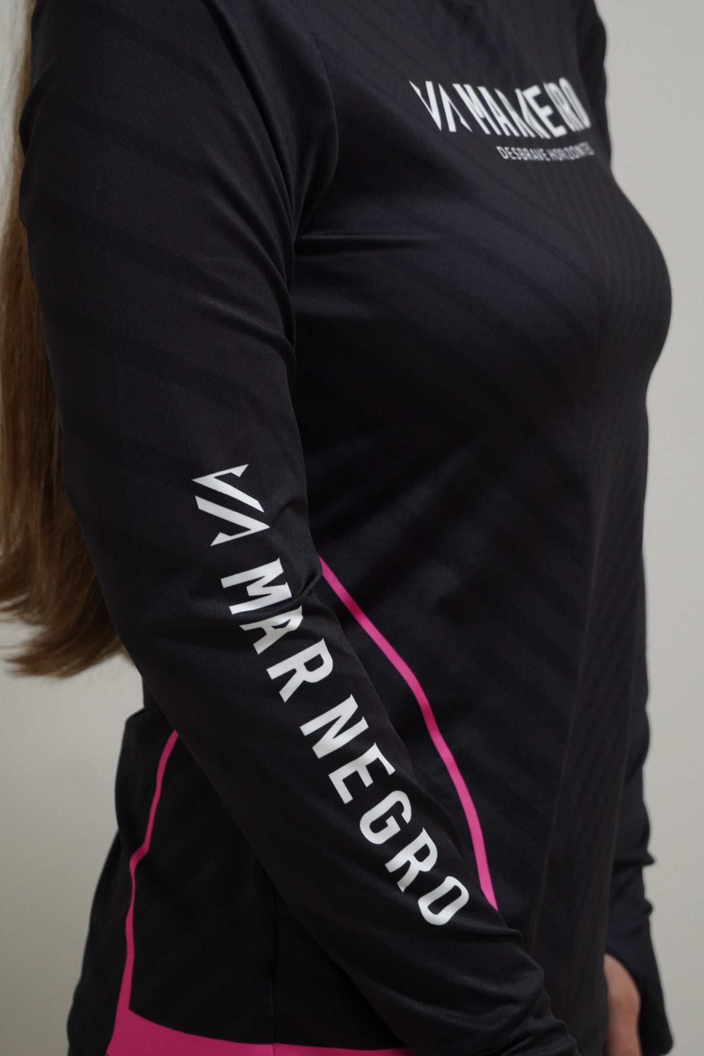 Camiseta Personalizada Feminina Sublimada Manga Longa Mar Negro