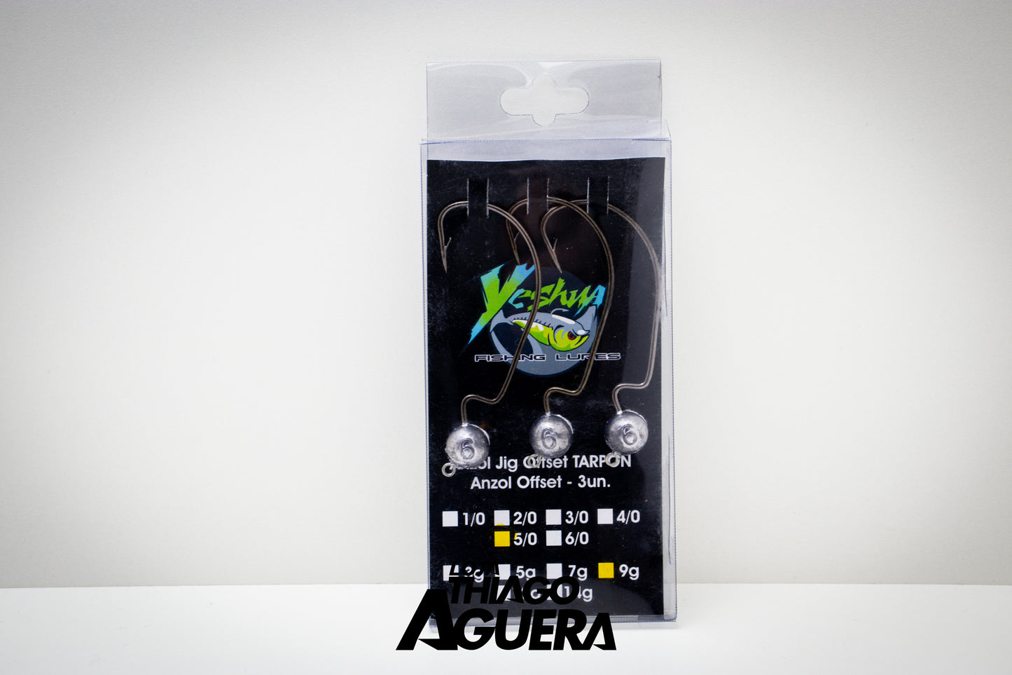 Yeshua Fishing Lures Anzol Jig Offset TARPON 3un