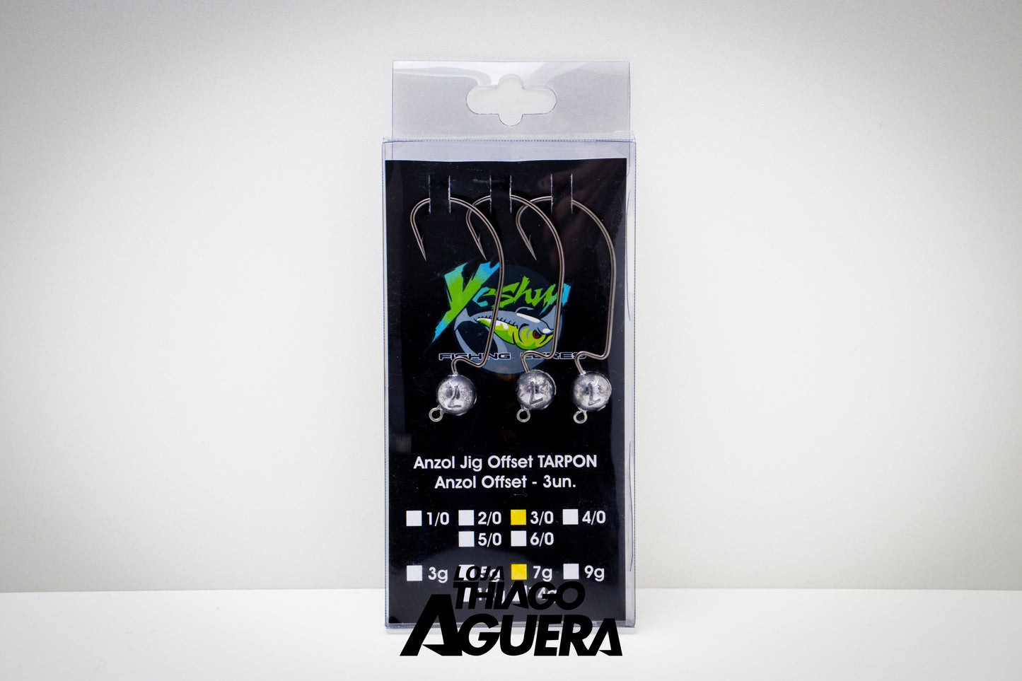 Yeshua Fishing Lures Anzol Jig Offset TARPON 3un