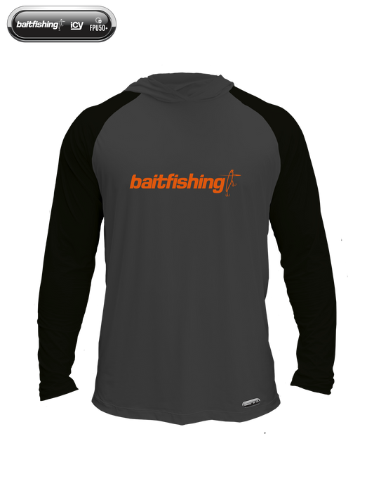 Camiseta Baitfishing ICY Hoodie Camo Laranja