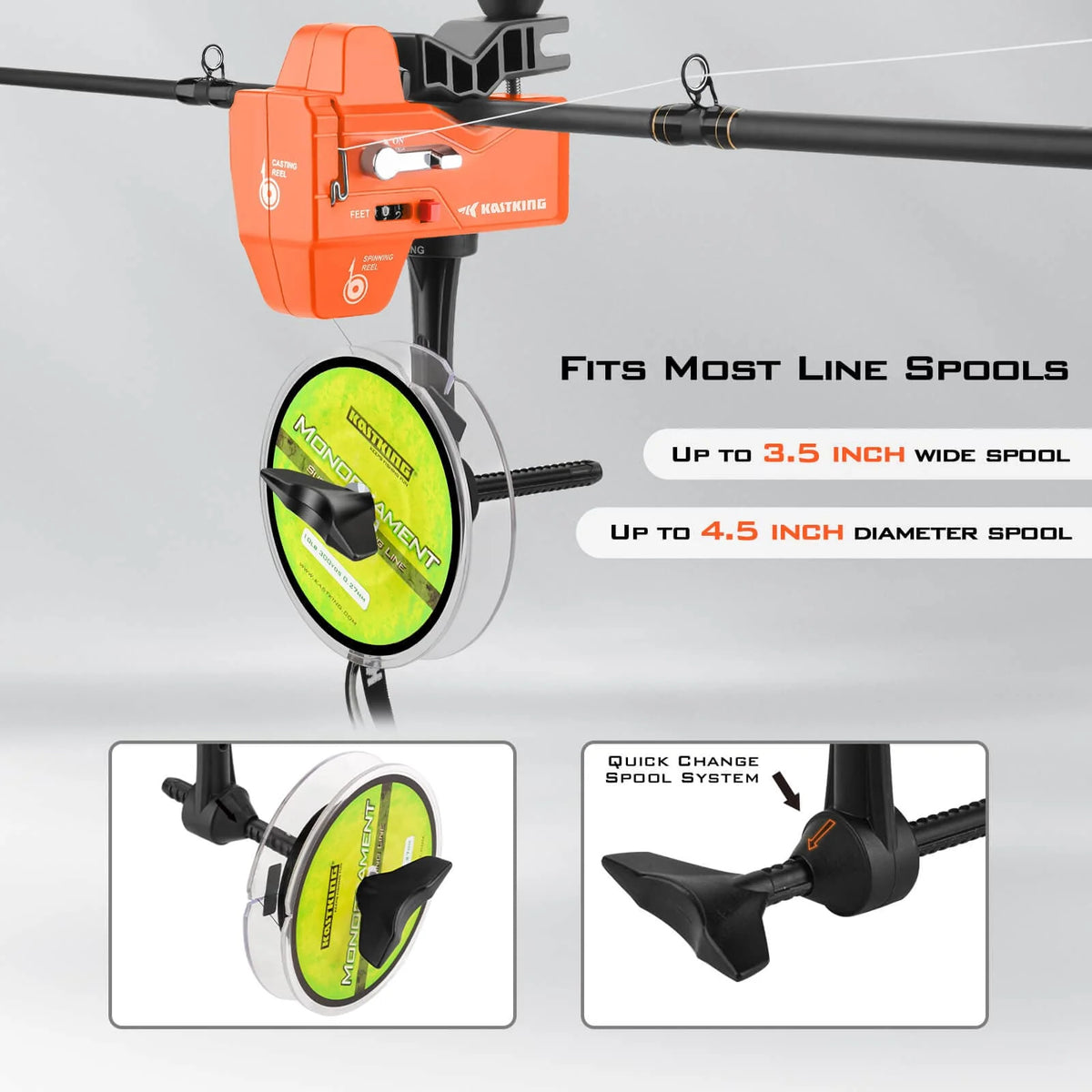 Enrolador de Linha KastKing Kalibrate Lin Spooler W Line Counter