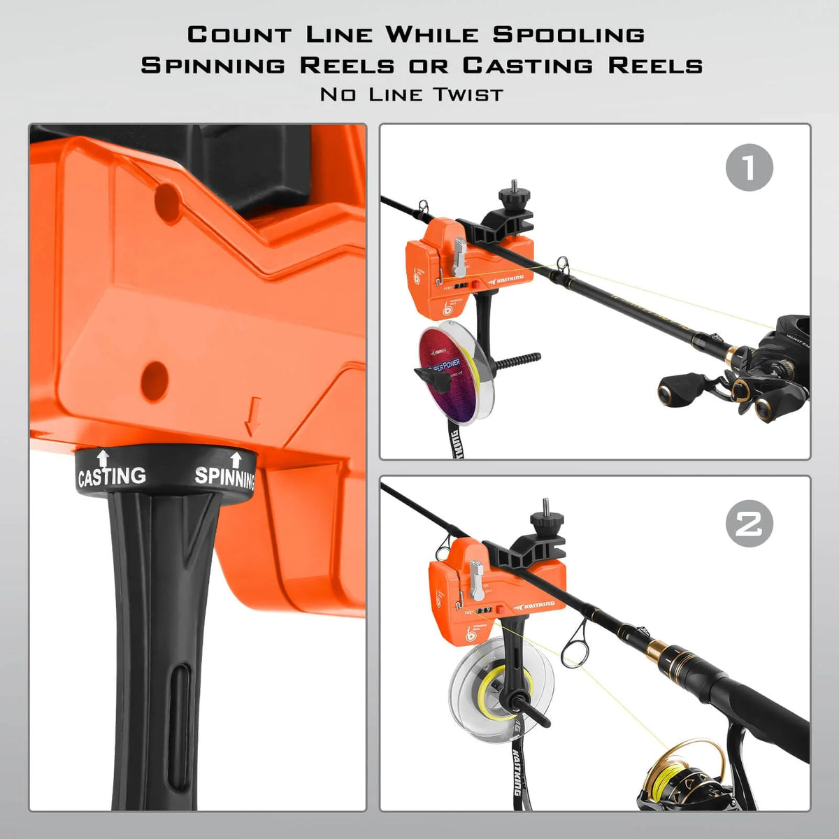 Enrolador de Linha KastKing Kalibrate Lin Spooler W Line Counter