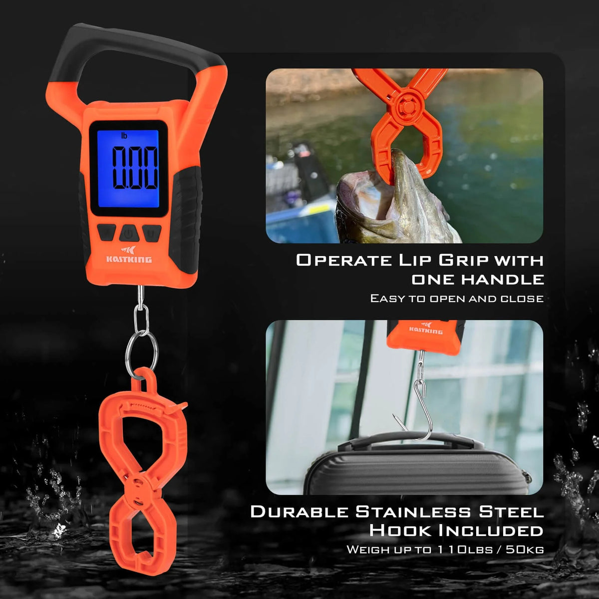 Balança Digital Kastking Wideview Waterproof Digital Scale