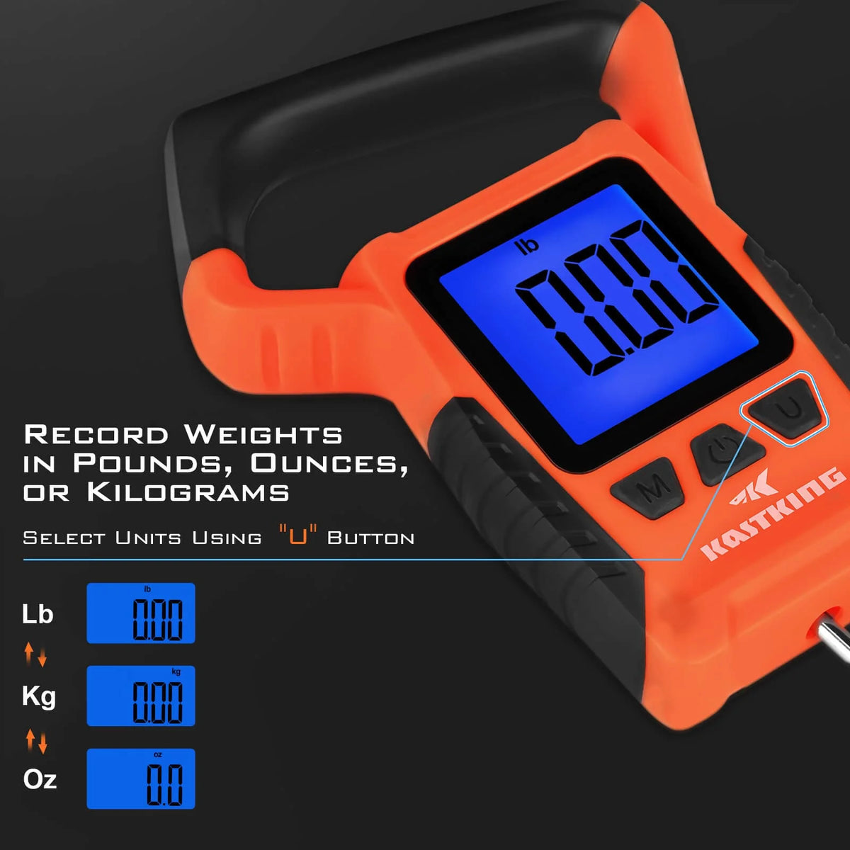 Balança Digital Kastking Wideview Waterproof Digital Scale