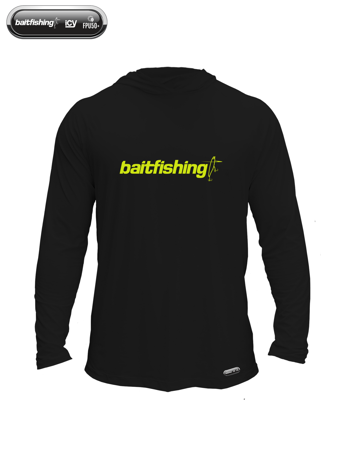 Camiseta Baitfishing Icy Hoodie Hybrid - Camo Lime