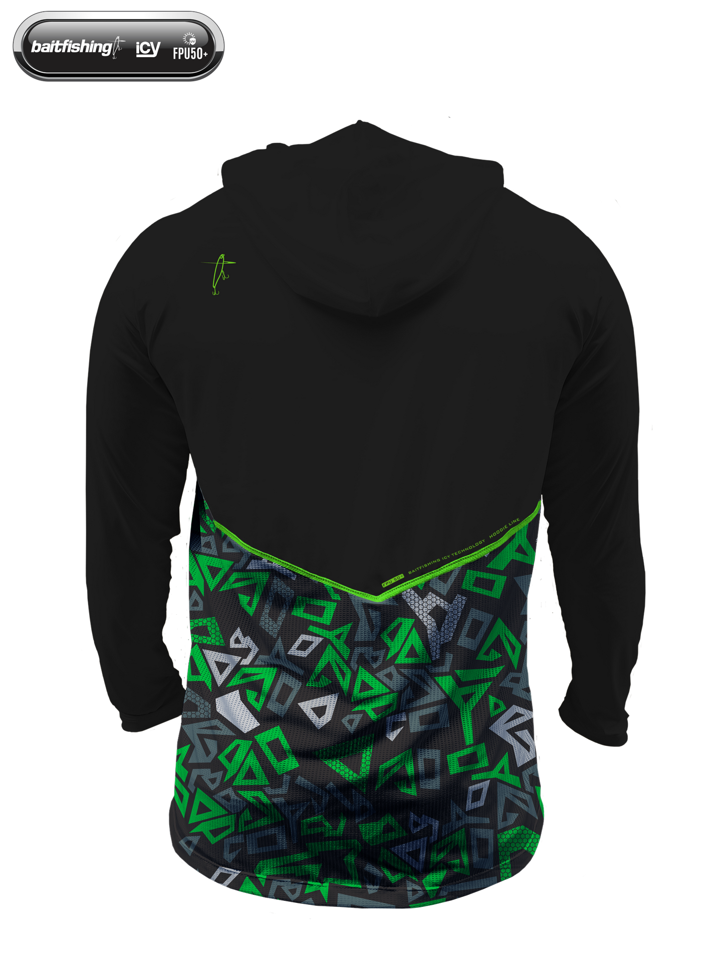 Camiseta Baitfishing Icy Hoodie Hybrid - Geo Verde
