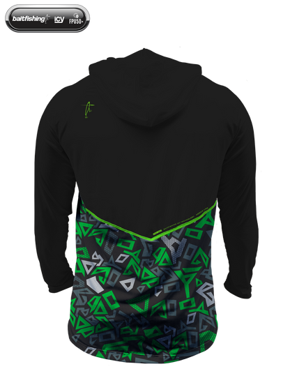 Camiseta Baitfishing Icy Hoodie Hybrid - Geo Verde