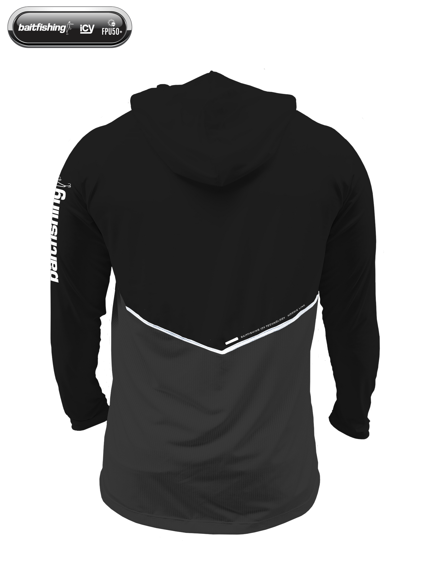 Camiseta Baitfishing Icy Hoodie Minimal - Preto/Branco