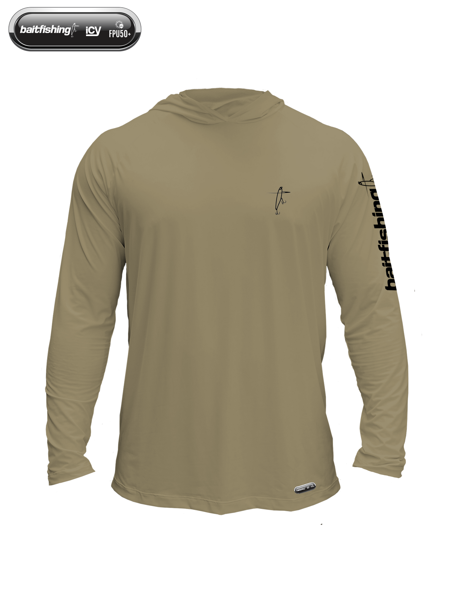 Camiseta Baitfishing Icy Hoodie Minimal - Marrom/Preto