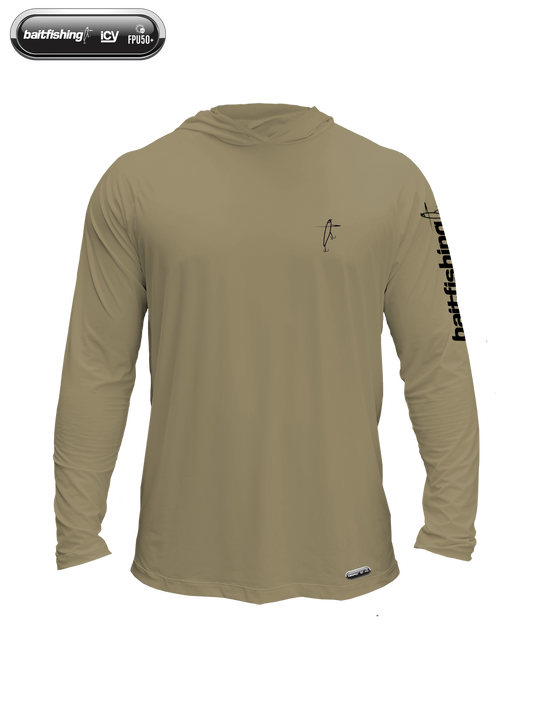 Camiseta Baitfishing Icy Hoodie Minimal - Marrom/Preto