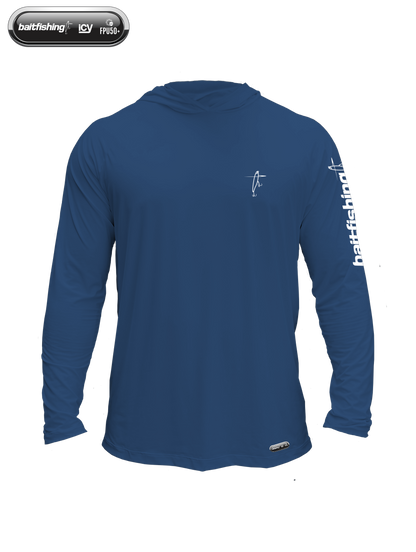 Camiseta Baitfishing Icy Hoodie Minimal - Azul/Preto