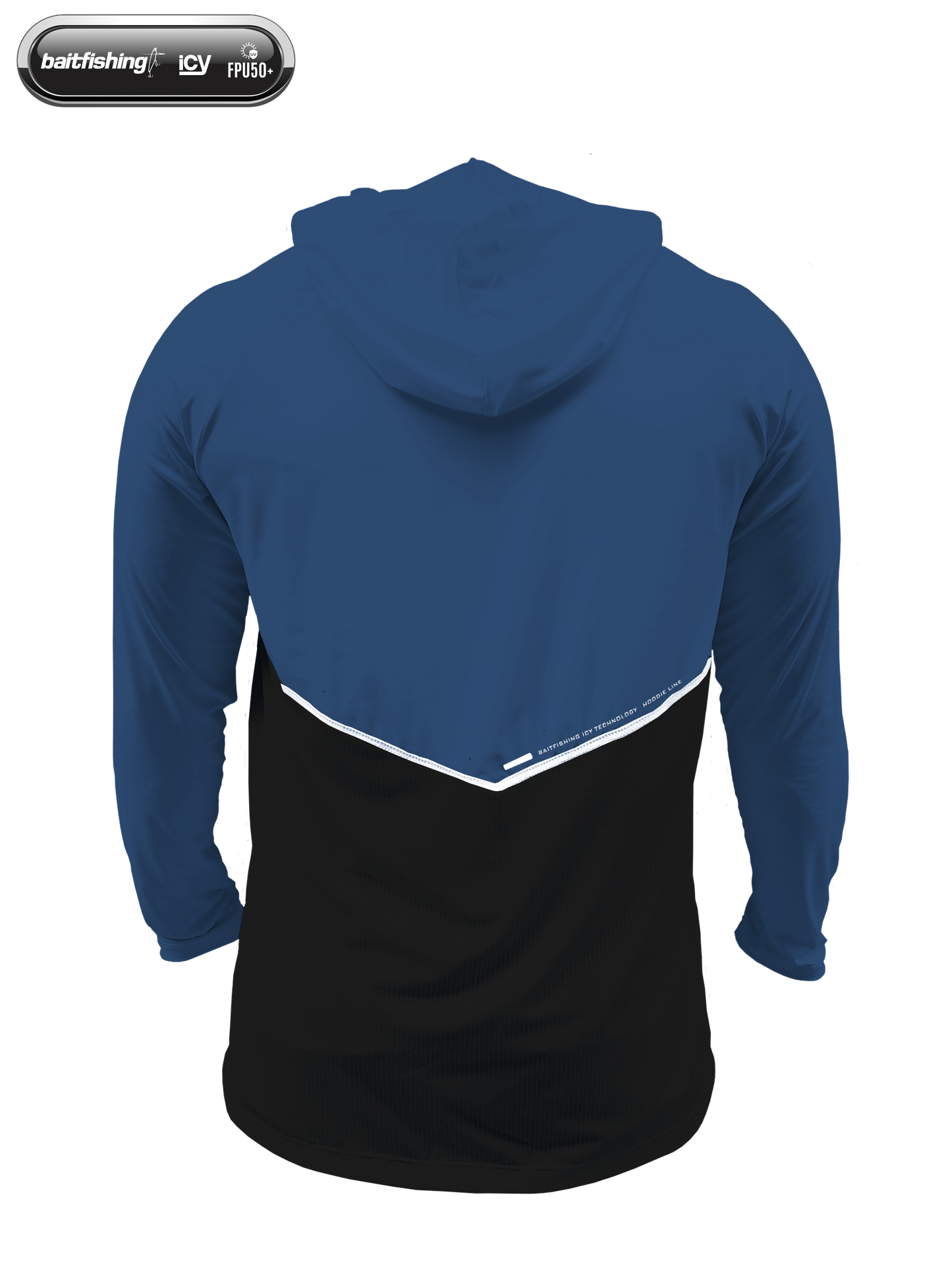Camiseta Baitfishing Icy Hoodie Minimal - Azul/Preto