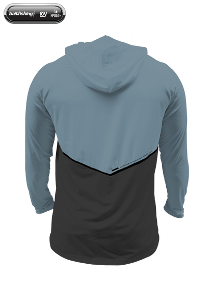 Camiseta Baitfishing Icy Hoodie Minimal - Azul Médio/Grafite