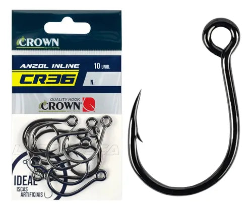 Anzol inline Crown CR36 Black c/10 un