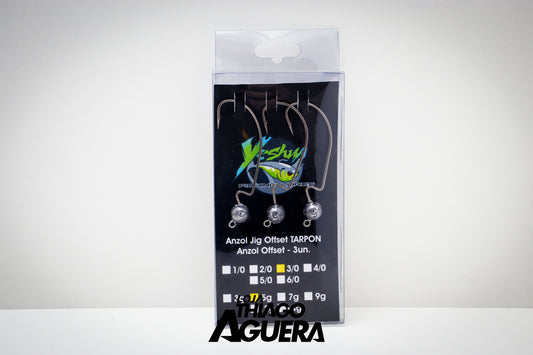 Yeshua Fishing Lures Anzol Jig Offset TARPON 3un