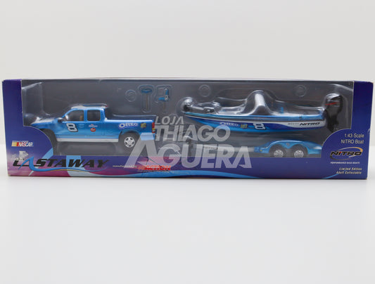 Miniatura Bass Boat Nitro + Caminhonete Nascar Castaway