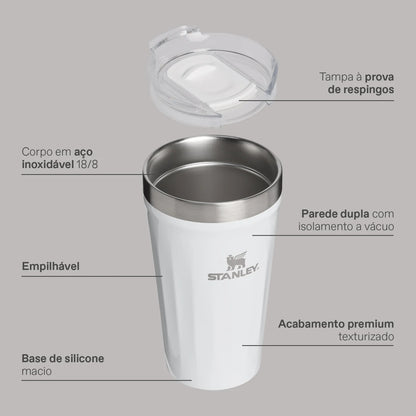 Copo Térmico Stanley Tumbler C/Tampa Texturizado