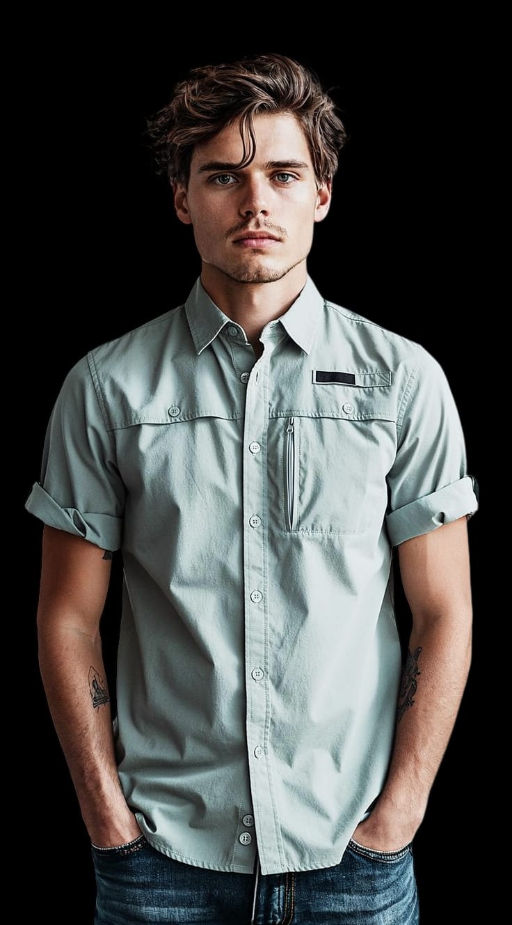 Camisa Baitfishing Old Fash Manga Longa