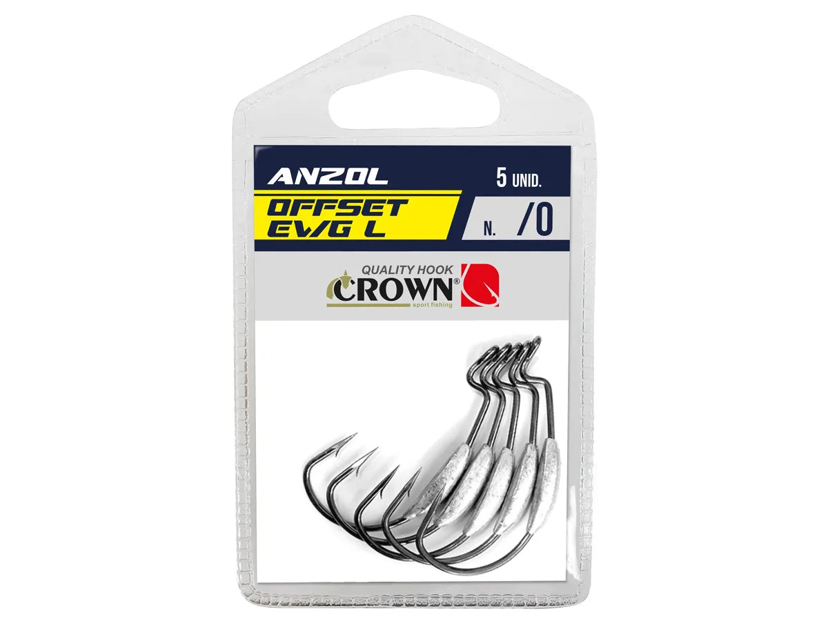 Anzol Offset EWG Lastreado Crown 5 Und